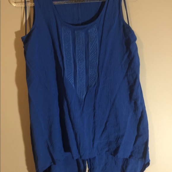 🛍☀️Versona Flowy Blue Hi-Lo Tunic Beach Top☀️ - Picture 5 of 6